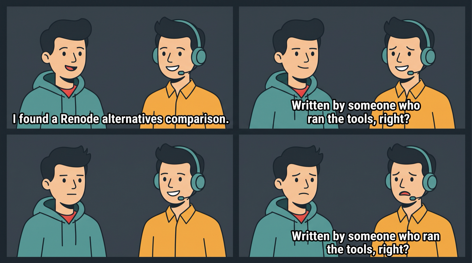 Anakin and Padmé meme about Renode alternatives comparison articles written by people who never ran the tools